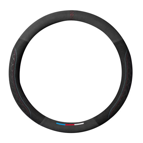 Suede leather steering wheel - leather,