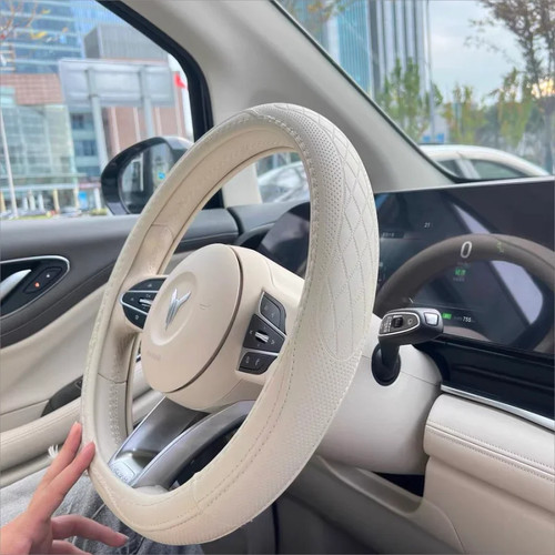Leather car steering - leather,